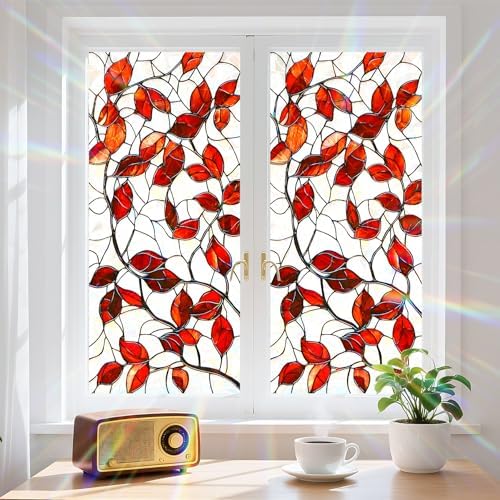 Window Privacy Film Frosted Glass Window Sticker Window Film Static Glass Cling Tint Non-Adhesive for Home Door Decorative Frosting Cover 17.5 X 39.3 inch - Image 3