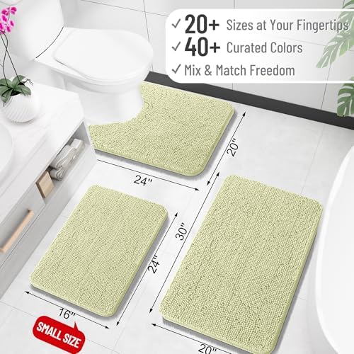 OLANLY Bathroom Runner Rugs 40x24, Extra Soft Absorbent Chenille Bath Rugs - Image 2