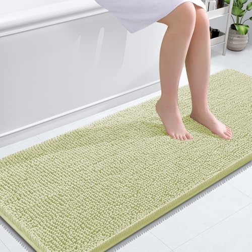 OLANLY Bathroom Runner Rugs 59x24, Extra Soft Absorbent Chenille Bath Rugs by OLANLY