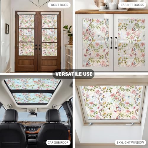 LEMON CLOUD Stained Glass Window Privacy Film with Tools, 23.6" x 78.7" - Image 7