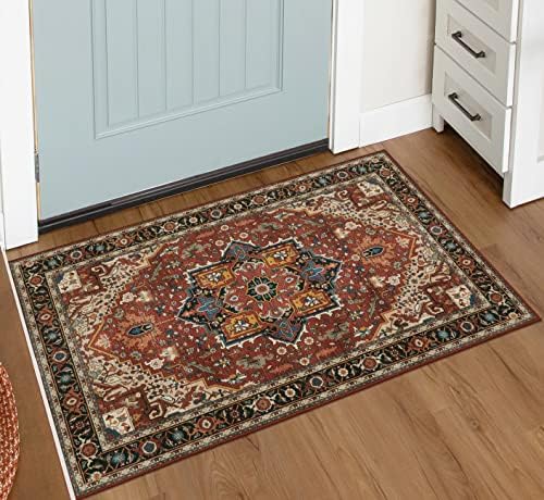 Moynesa Ultra-Thin Washable Area Rug - 2x3 Small Kitchen Rug for Entryway Mat, Oriental Non-Slip Non-Shedding Indoor Floor Carpet for Bathroom Sink Bedroom Living Room Coffee Table Hardwood Floors by Moynesa