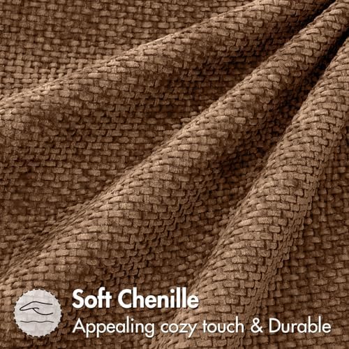 MIULEE Decorative Couch Throw Pillow Covers 20x20 in Golden Brwon 2 Pack - Image 6