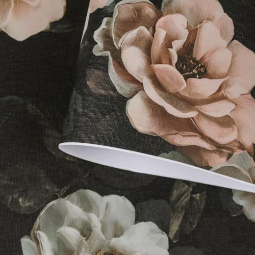CRE8TIVE Dark Floral Wallpaper Peel and Stick Vintage Non‑Woven Wallpaper | 12"x118" Moody Rose Floral Wallpaper for Bedroom, Removable Self Adhesive Botanical Wall Mural for Bathroom Cabinets Drawers - Image 6