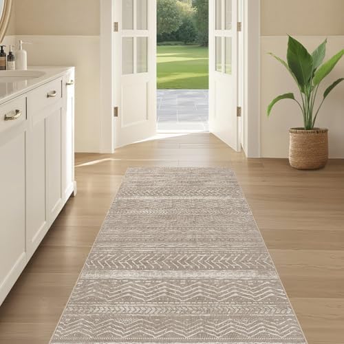 Nakagishi Boho 2x6 Runner Rug Machine Washable Rugs Non Slip Dark Brown - Image 5