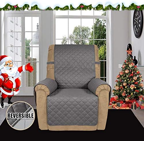 Easy-Going Reversible Couch Cover, Recliner 19 in, Gray/Light Gray - Image 2