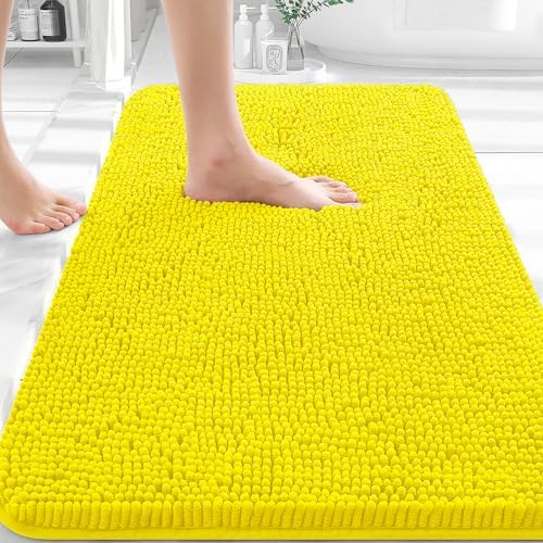 OLANLY Bathroom Rugs 30x20, Extra Soft Absorbent Chenille Bath Rugs by OLANLY