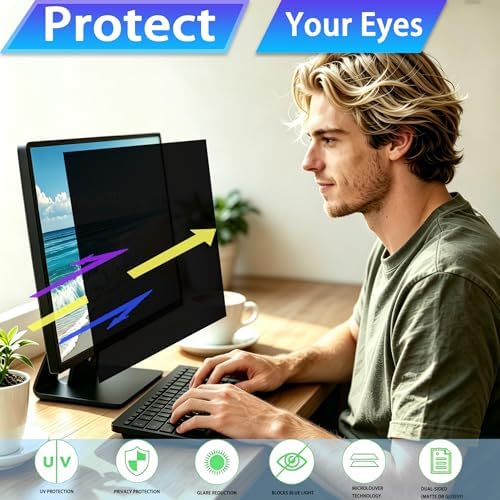 [2 Pack] 32 Inch Computer Privacy Screen Filter for 16:9 Monitor - Image 6