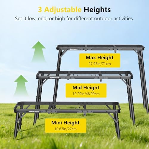 Raynesys Portable Folding Grill Table for Outside for Picnic, Camping - Image 3
