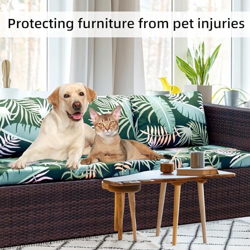 8 Pcs Outdoor Cushion Covers, Patio Sofa Cushion Covers Replacement - Image 5