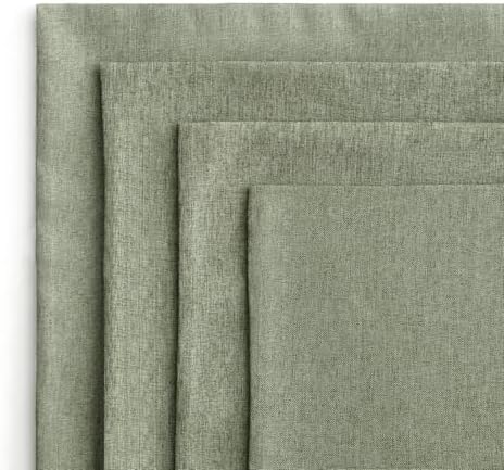 MIULEE Pack of 4 Decorative Outdoor Throw Pillow Covers Linen Waterproof Pillow Covers Summer Farmhouse Cushion Cases for Patio Garden Tent Balcony Couch Sofa 16x16 Inch Gray Green - Image 5
