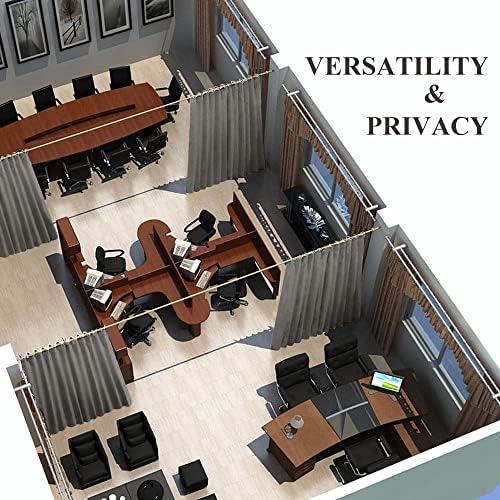 NICETOWN Silver Grey Room Separating Divider, Room Divider Curtain Screen Partition, Function Thermal Blackout Patio Door Curtain, Sliding Door Insulated Curtain for Patio, 8.3ft Wide x 10ft Long - Image 7