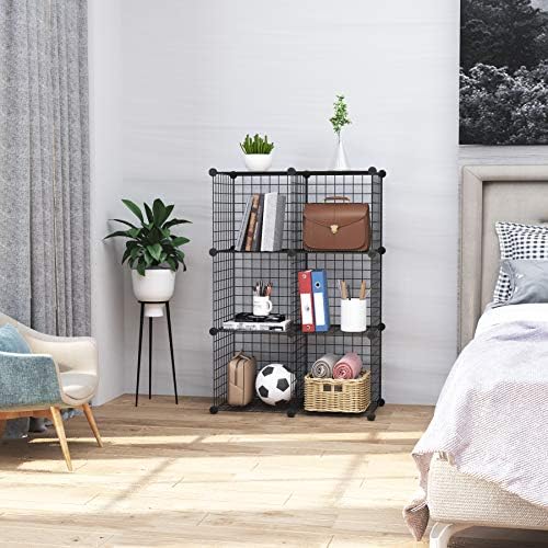 C&AHOME Wire Cube Storage, 6 - Cube Organizer Metal C Grids, Storage, Black - Image 6