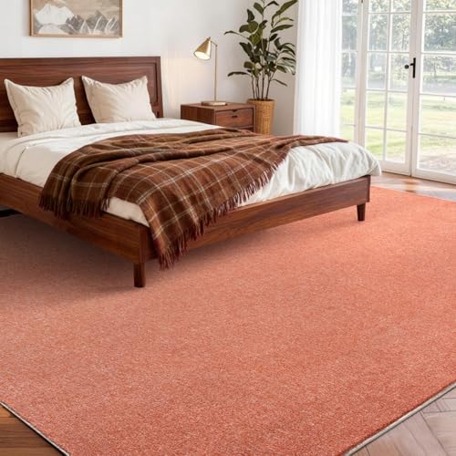 7x10 Large Orange/White Area Rug Non-Slip Washable for Living Room Bedroom - Image 2