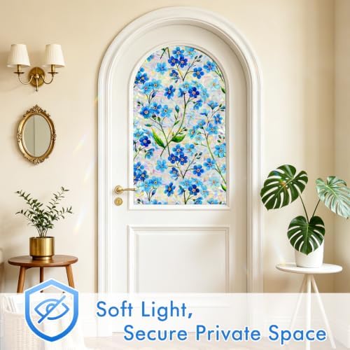 SOMWISE Rainbow Stained Glass Window Privacy Film,Heat Blocking Decor Cling - Image 5