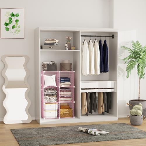 C&AHOME Wire Cube Storage, 6 - Cube Organizer Metal C Grids, Units, Pink - Image 5