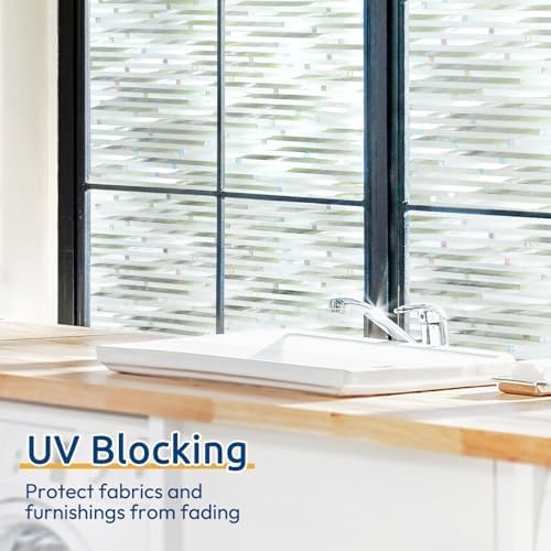 rabbitgoo Window Privacy Film, Frosted Glass Window Film, 23.6" x 157.4" - Image 3