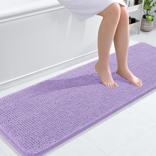 OLANLY Bathroom Runner Rugs 59x20, Extra Soft Absorbent Chenille Bath Rugs by OLANLY