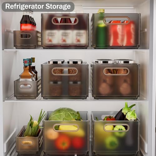 Foldable Storage Bins, 2 Pack Plastic Expandable Boxes for Organizing, Adjustable from 11-18.8" Drawer Organizers Separators Dividers for Bedroom Kitchen Utensils Tools Closet, Small Grey - Image 4