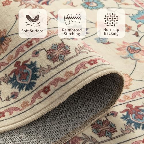 Rugxara Pink 8x10 Area Rugs for Bedroom & Living Room - Image 6