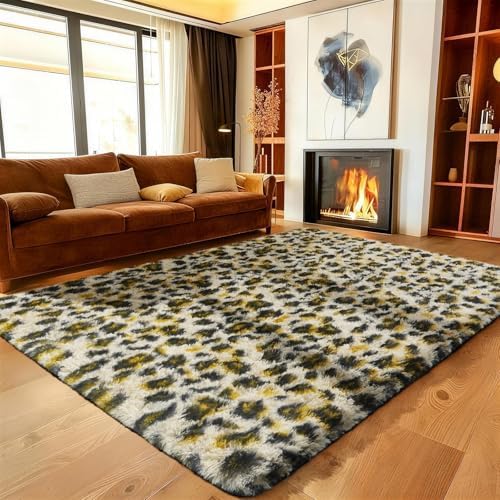 Ophanie 6x9 Leopard Rugs for Bedroom Living Room, Cheetah Print Rug Fluffy Shag Large Fuzzy Plush Soft Throw,Large Shaggy Floor Faux Animal Throw Carpets,Decor Aesthetic with Over 99 pcs Pile fibers - Image 5