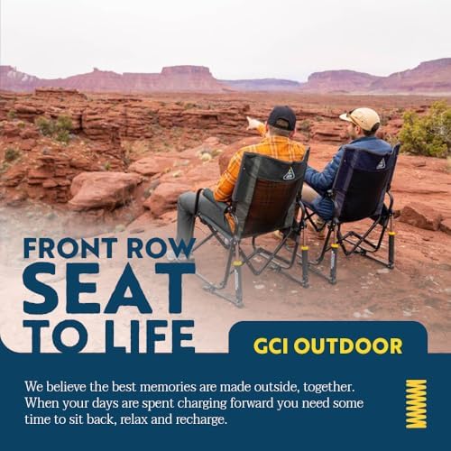 GCI Outdoor Stowaway Rocker - Navy Topo - Image 6