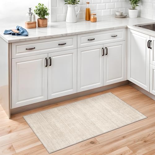 Valenrug 2x3 Rug Non Slip, Small Washable Entryway Rug Indoor Doormat Beige - Image 3