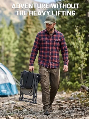 TIMBER RIDGE 400lbs Heavy Duty Camping Chair Portable Directors Chair - Image 4