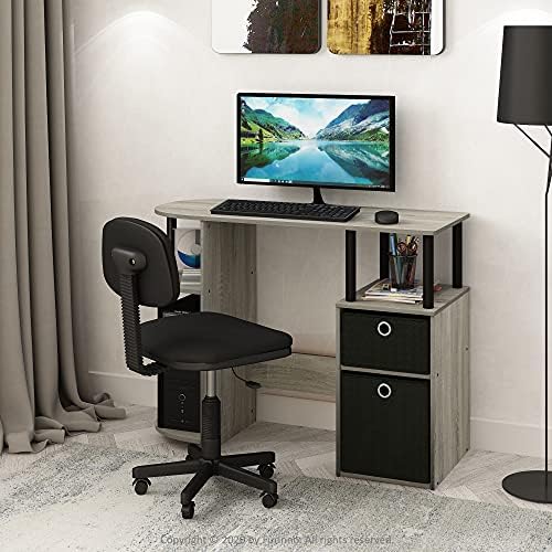Furinno Turn-N-Tube Toolless 4-Tier Storage Shelves, Columbia Walnut - Image 2