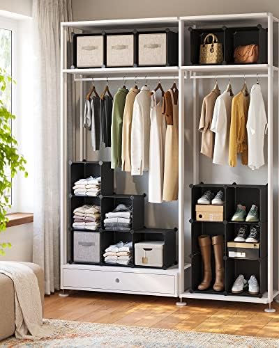 SONGMICS 16 Cube Storage Organizer，Plastic stackable cube shelf - Image 4