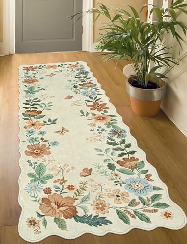 Lahome Floral Kitchen Runner Rug, 2X6 Rug Runners for Hallways Non Slip by Lahome