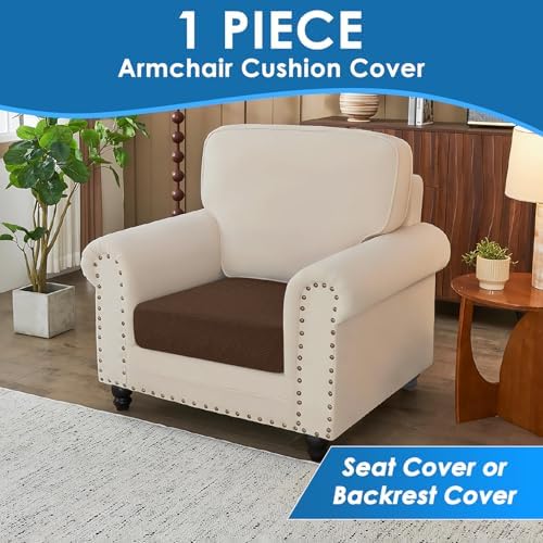 XINEAGE 1 Piece XL Stretch Couch Cushion Covers Individual Sofa Slipcovers - Image 3