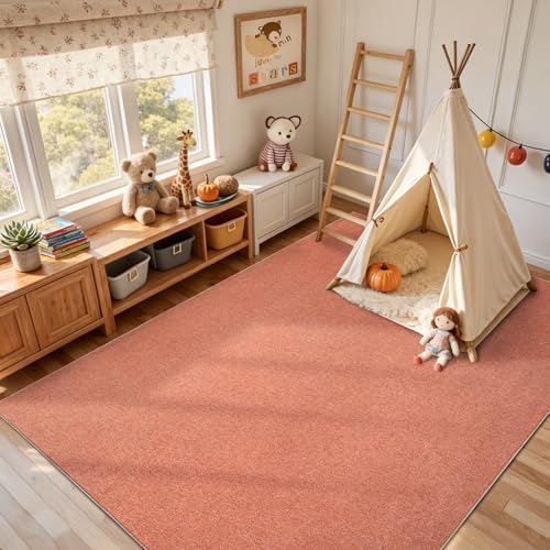 7x10 Large Orange/White Area Rug Non-Slip Washable for Living Room Bedroom - Image 5