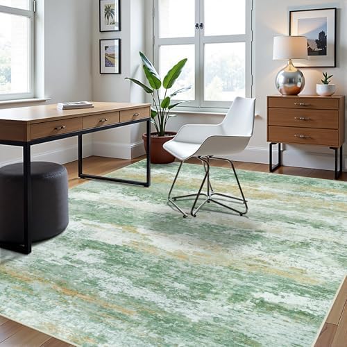 Aelenmu 8x10 Area Rugs for Living Room Washable Bedroom Dining Room Green - Image 3