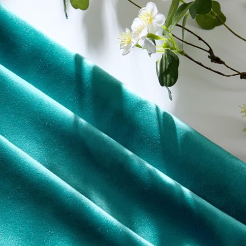GIGIZAZA Teal Velvet Pillow Covers 20x20 Decorative Pillows Pack of 2 - Image 5