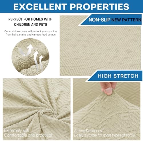 XINEAGE 3-Piece Stretch X-Large Sofa Cover, Washable Couch Covers for Dog - Image 5