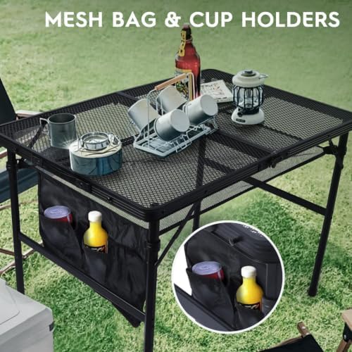 WildFinder Folding Grill Table, 3x2 FT Portable Camping Table, Foldable - Image 6