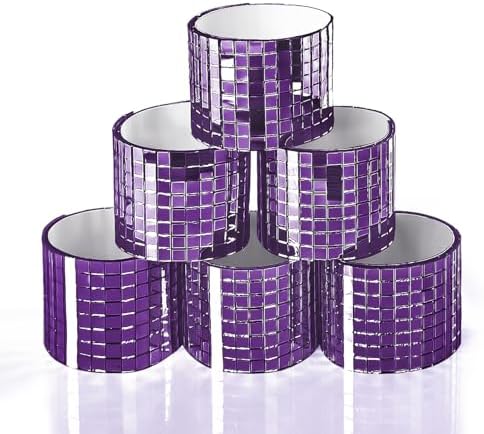 Art3dwallpanels Mirror Mosaic Disco Tiles Self Adhesive Glass, Purple by Art3dwallpanels