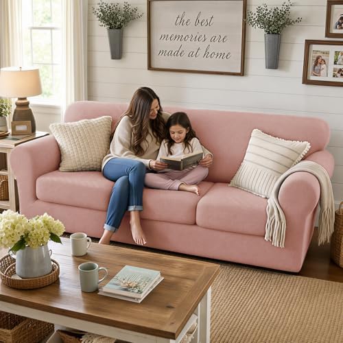 XINEAGE 3-Piece Stretch Sofa Cover, Washable Couch Covers for Dog - Image 3