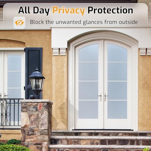 LUTE Frosted Glass Window Privacy Film, Static Cling, Pure, 17.5" x 157.4" - Image 2