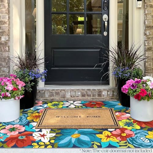 3x5 Flower Entry Rug, Washable Indoor Outdoor Mats for Front Door - Image 4