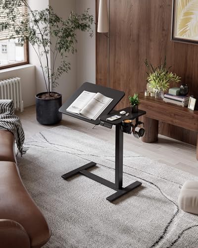 YIHAYO 24 x 16 Inches Electric Adjustable Overbed Bedside Table, Black - Image 2