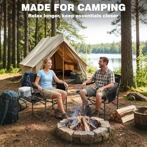 SUNNYFEEL Camping Director Chair with Side Table - Image 6