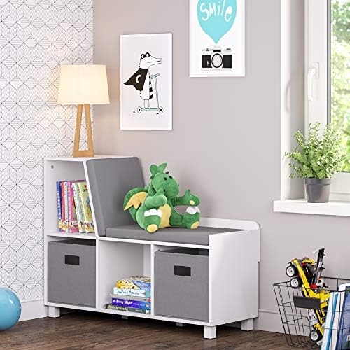 RiverRidge Folding Storage Bins - 2-pack of 10in Tall Gray Cubes - Image 2