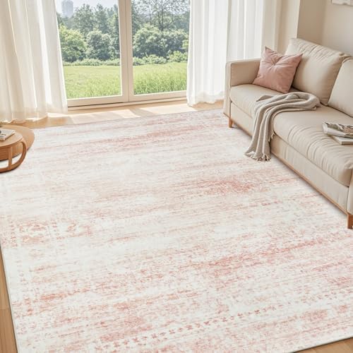 Pink Washable Rugs 5x7 Area Rugs for Living Room,Bedroom,Nursery,Carpet - Image 7