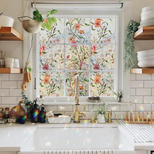 Ranzdn Window Privacy Film, Stained Glass Static Cling, 23.6" x 78.7" - Image 4