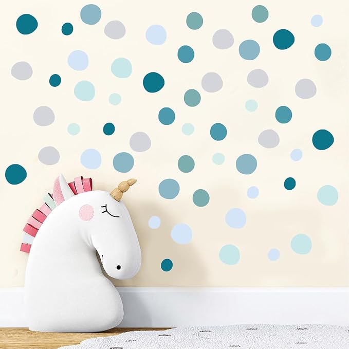 300 Pcs Removable Boho Blue Green Neutral Dot Vinyl Wall Decals Set | 10 Sheets Waterproof Peel & Stick Matte Circle Stickers for Bedroom, Living Room & Accent Wall Decor(Mixed Size 1.2–2 in) - Image 7