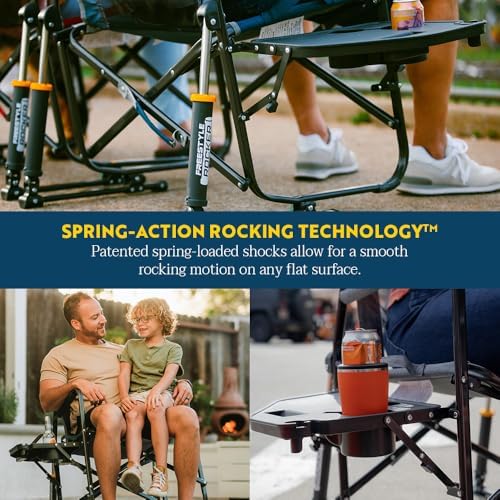 GCI Outdoor Freestyle Rocker Portable Folding Rocking Chair, Outdoor Camping Chair with Side Table - Image 5