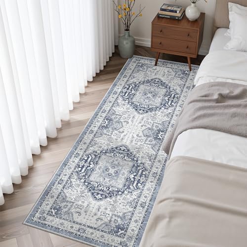 Madane Washable Runner Rug 2x6 Runners for Hallways Non Slip, Navy/White - Image 5