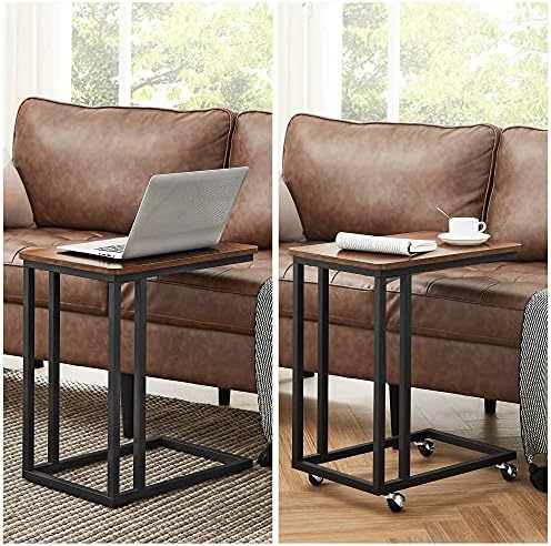 VASAGLE C Shape End Table for Couch or Sofa, Industrial Small Side Table - Image 4