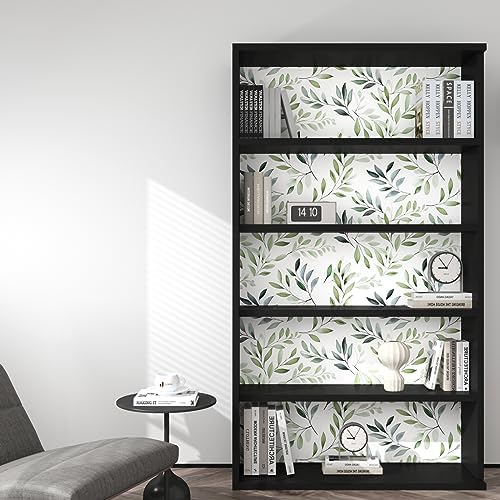 Danodoi Sage Green Vintage Leaf Peel and Stick Wallpaper 17.5" x 118" | Waterproof Vinyl Self Adhesive Removable Renter Friendly Floral Contact Paper - Image 6